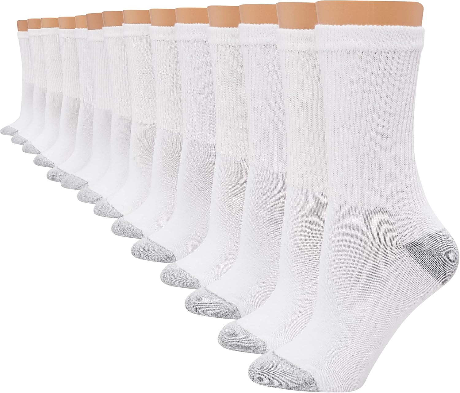 Cotton Crew Sock Pack - Women's Moisture-Wicking Cushioned Athletic Socks 14