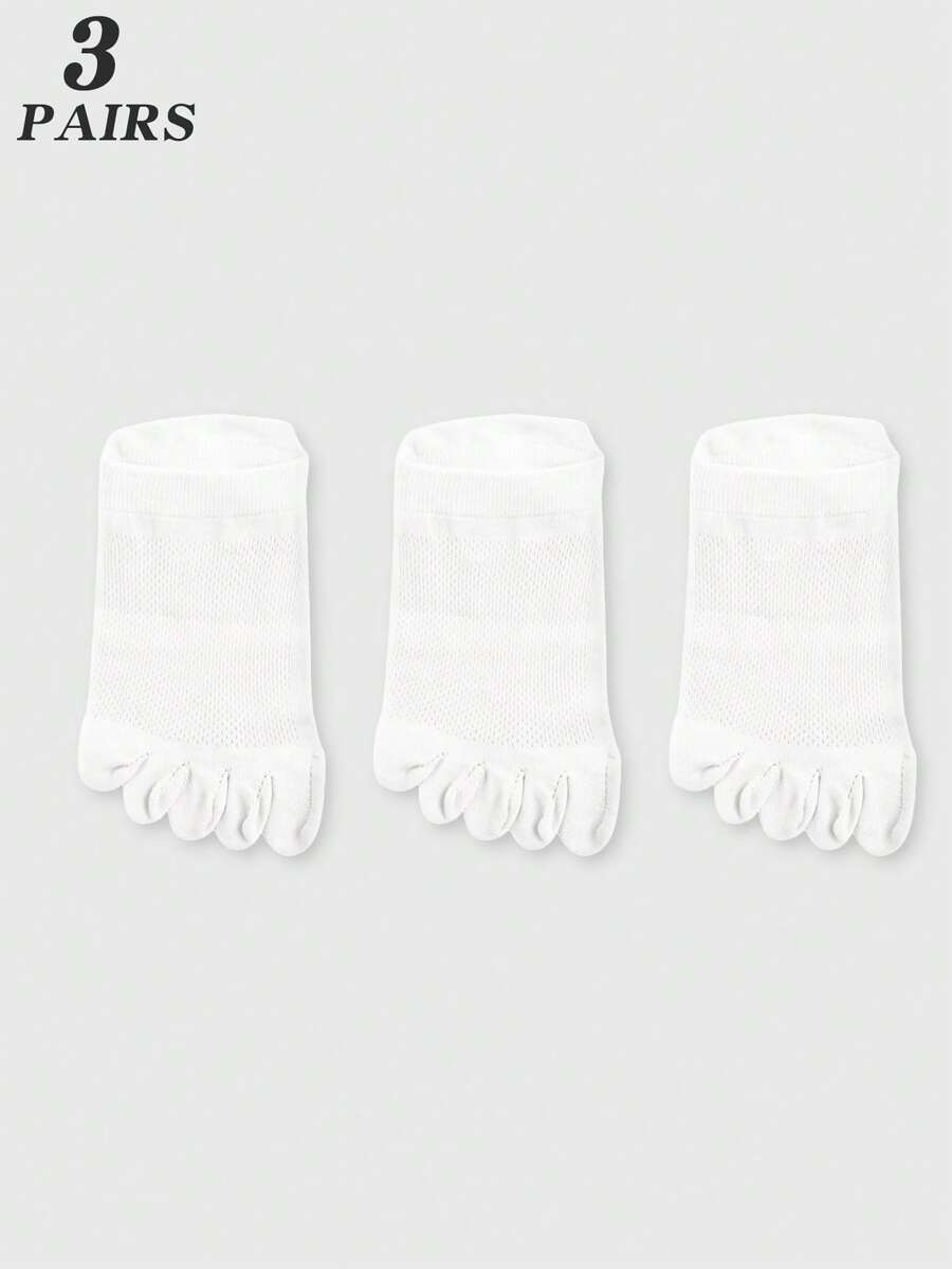 3 Pairs White Mesh Toe Socks F - огляд і ціна Ankle Sock Low Cut