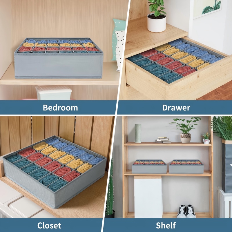 24 Grid Foldable Storage Organ - огляд і ціна Sock Organizer Tray