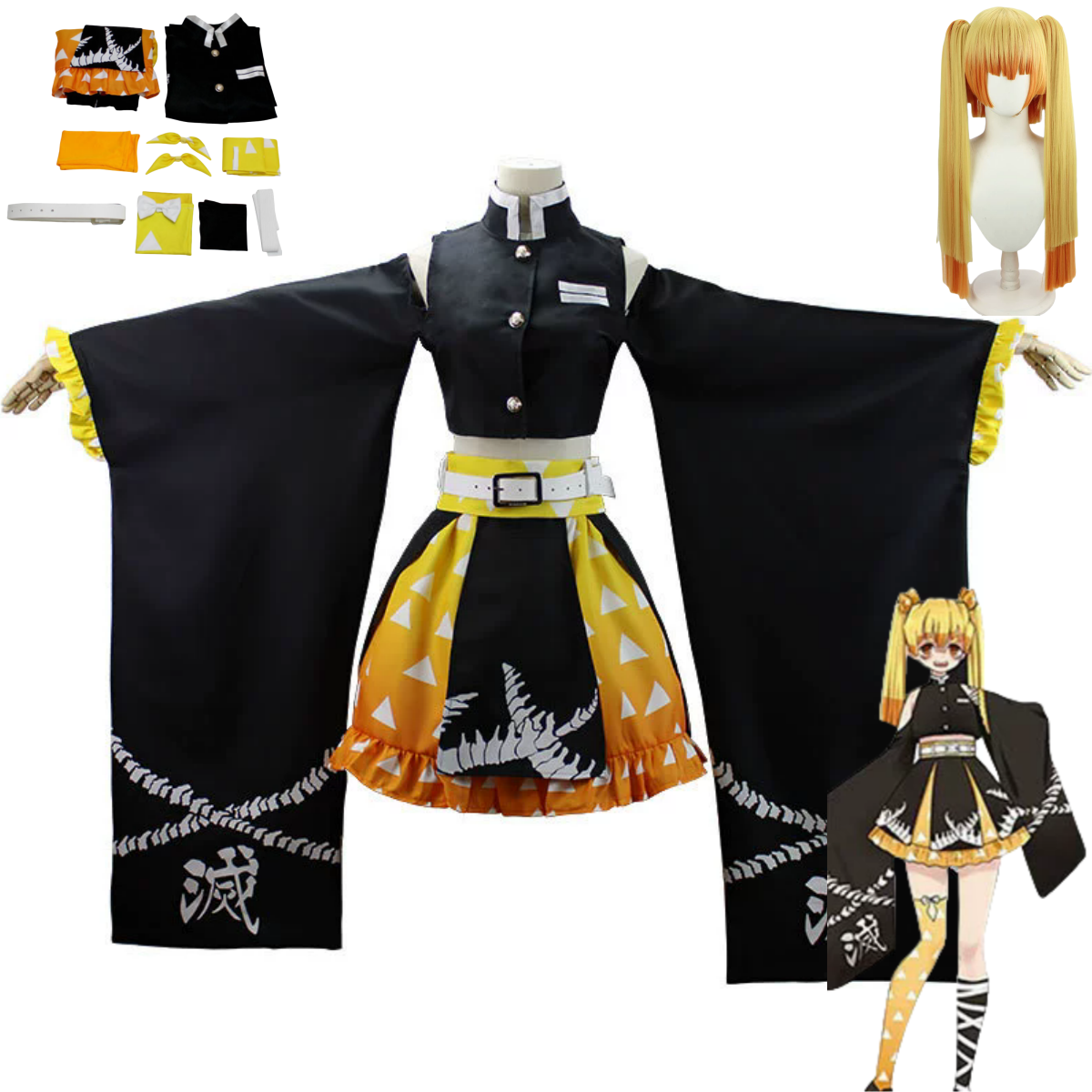 Anime Agatsuma Zenitsu Cosplay - огляд і ціна Dress Sock Men