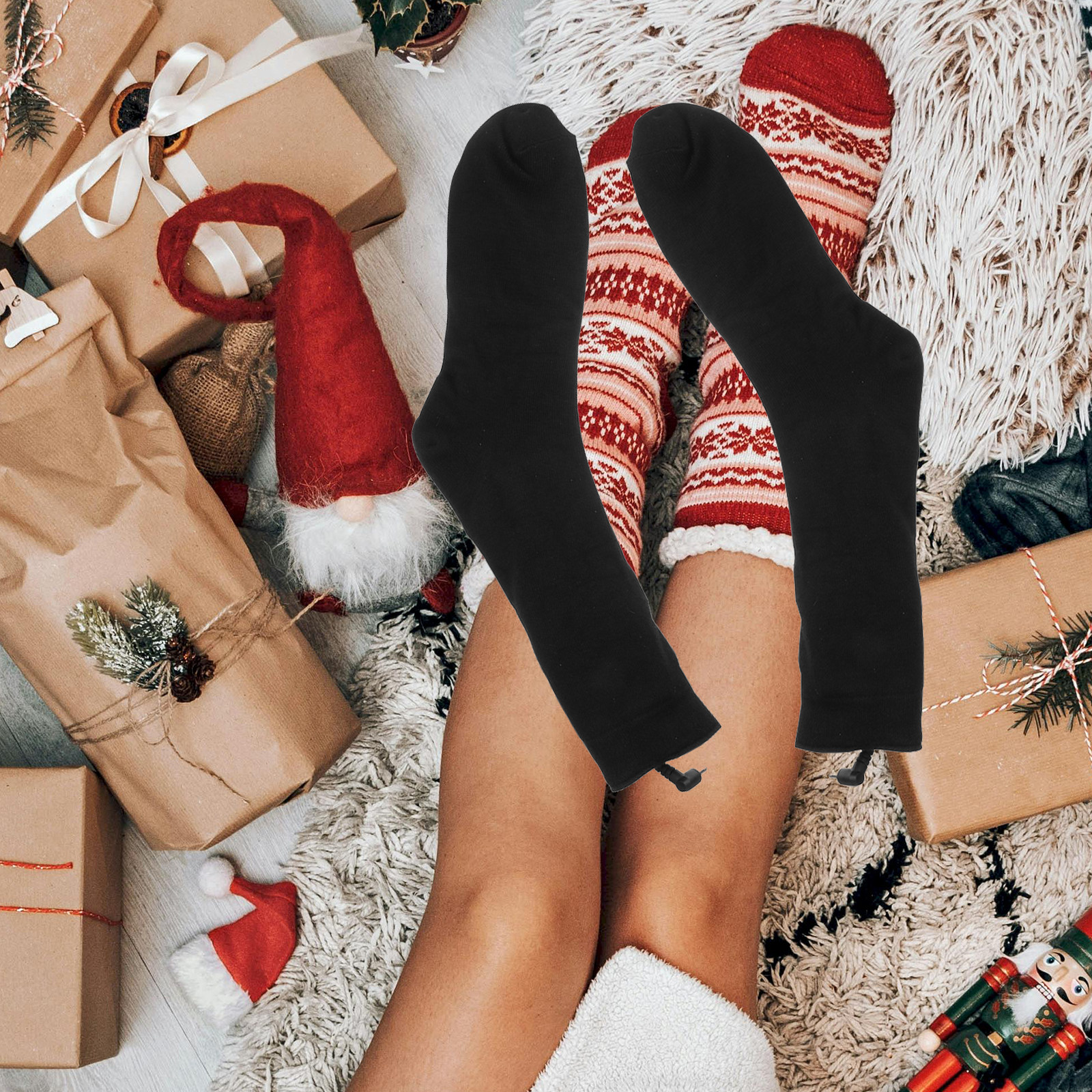 1Pair Battery Heated Socks Ele - огляд і ціна Thermal Sock Winter