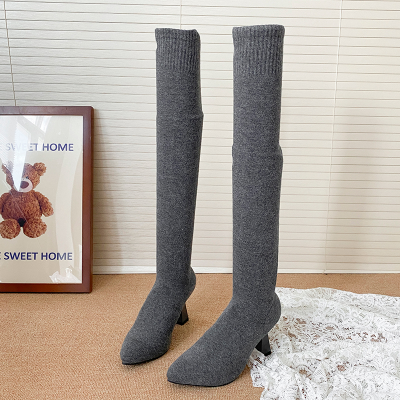 High Heels Women's Sock Boots  - огляд і ціна Knee High Sock Women