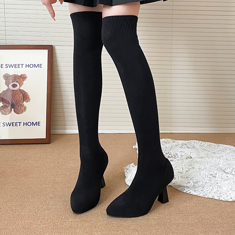 High Heels Women's Sock Boots  - огляд і ціна Knee High Sock Women