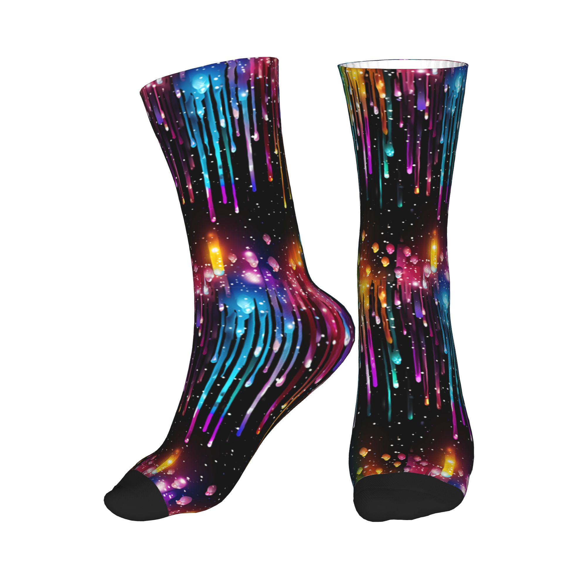 Cute Men's Dripping Rainbow Li - огляд і ціна Dress Sock Men