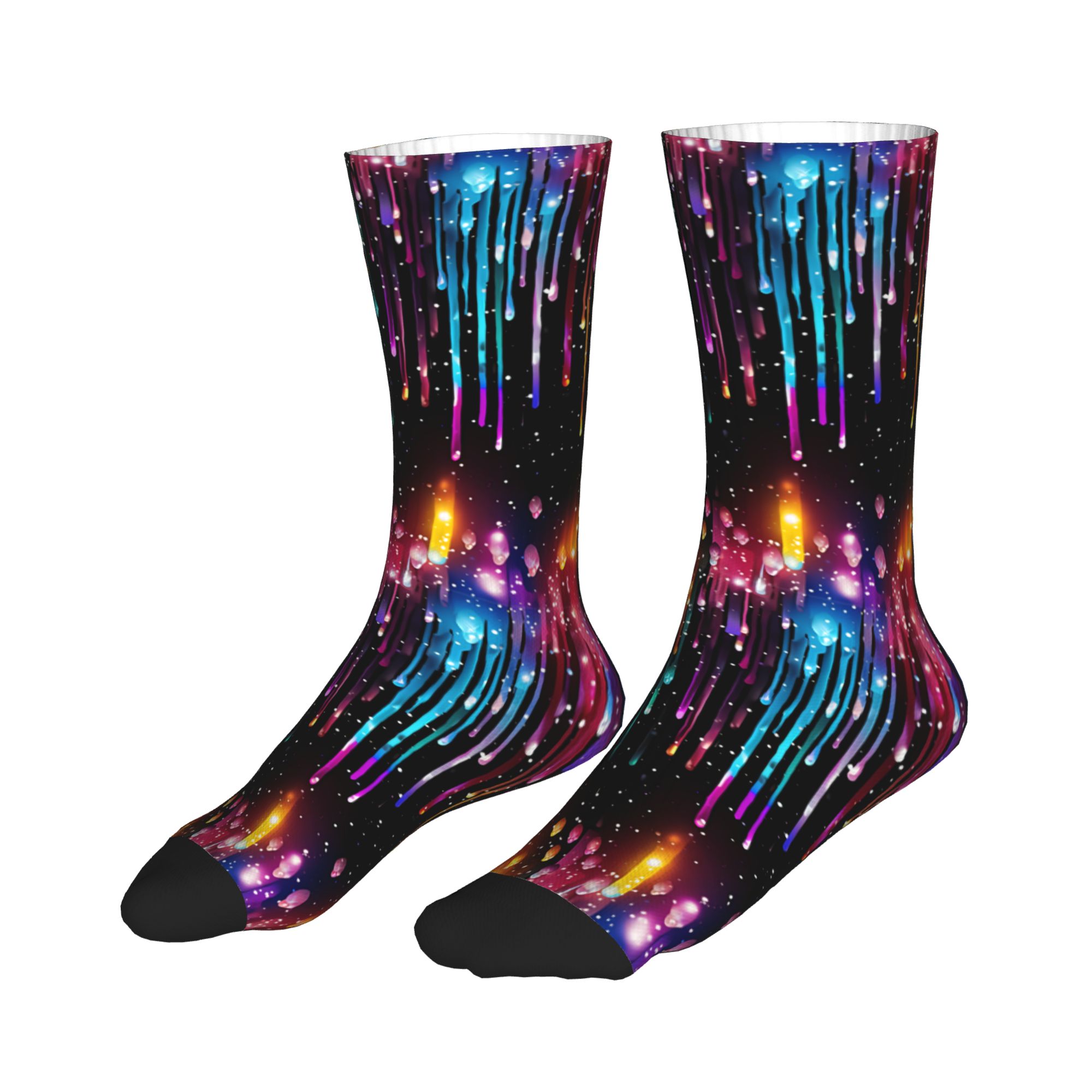 Cute Men's Dripping Rainbow Li - огляд і ціна Dress Sock Men