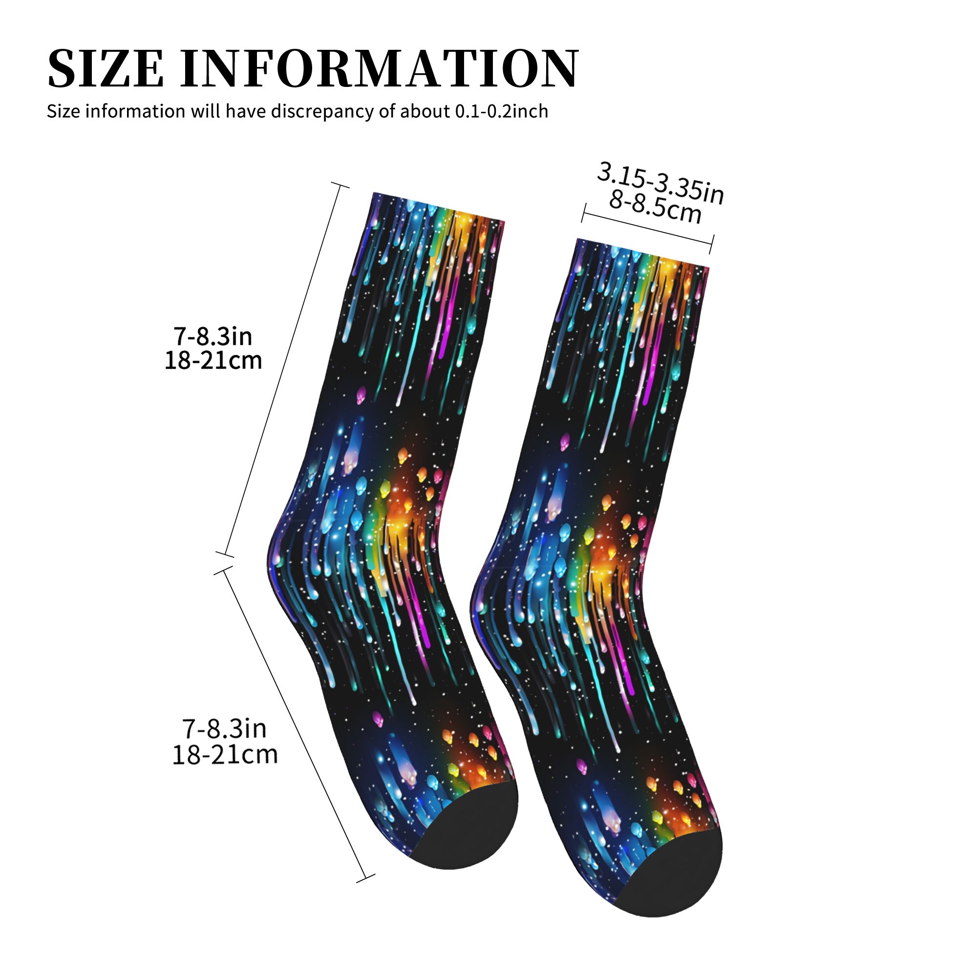Cute Men's Dripping Rainbow Li - огляд і ціна Dress Sock Men