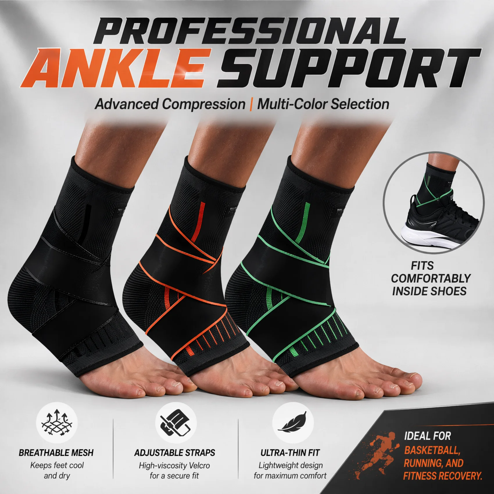 Breathable Compression Ankle B - огляд і ціна Ankle Brace Sock