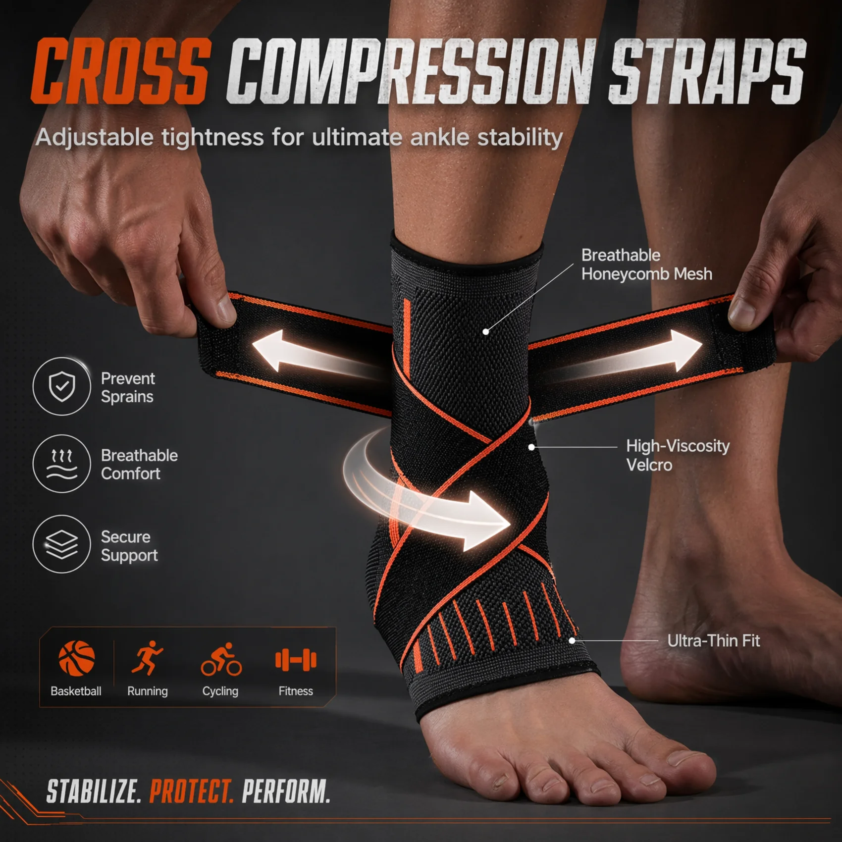 Breathable Compression Ankle B - огляд і ціна Ankle Brace Sock