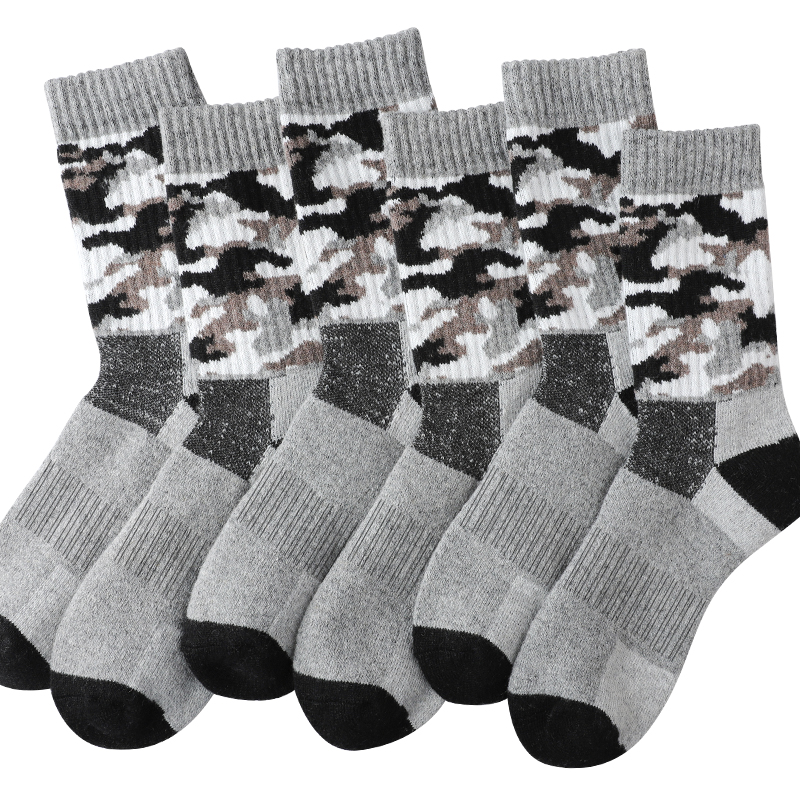 4Pairs Thick Gray Camouflage S - огляд і ціна Wool Hiking Sock