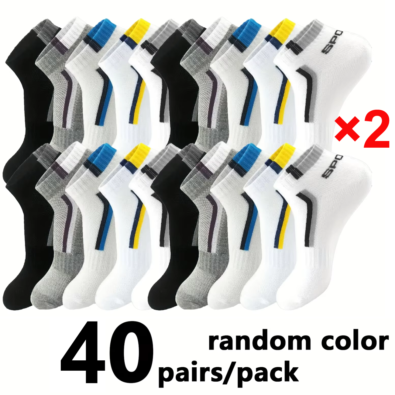 5/40 Pairs Mens Ankle Boat Soc - огляд і ціна Ankle Sock Low Cut