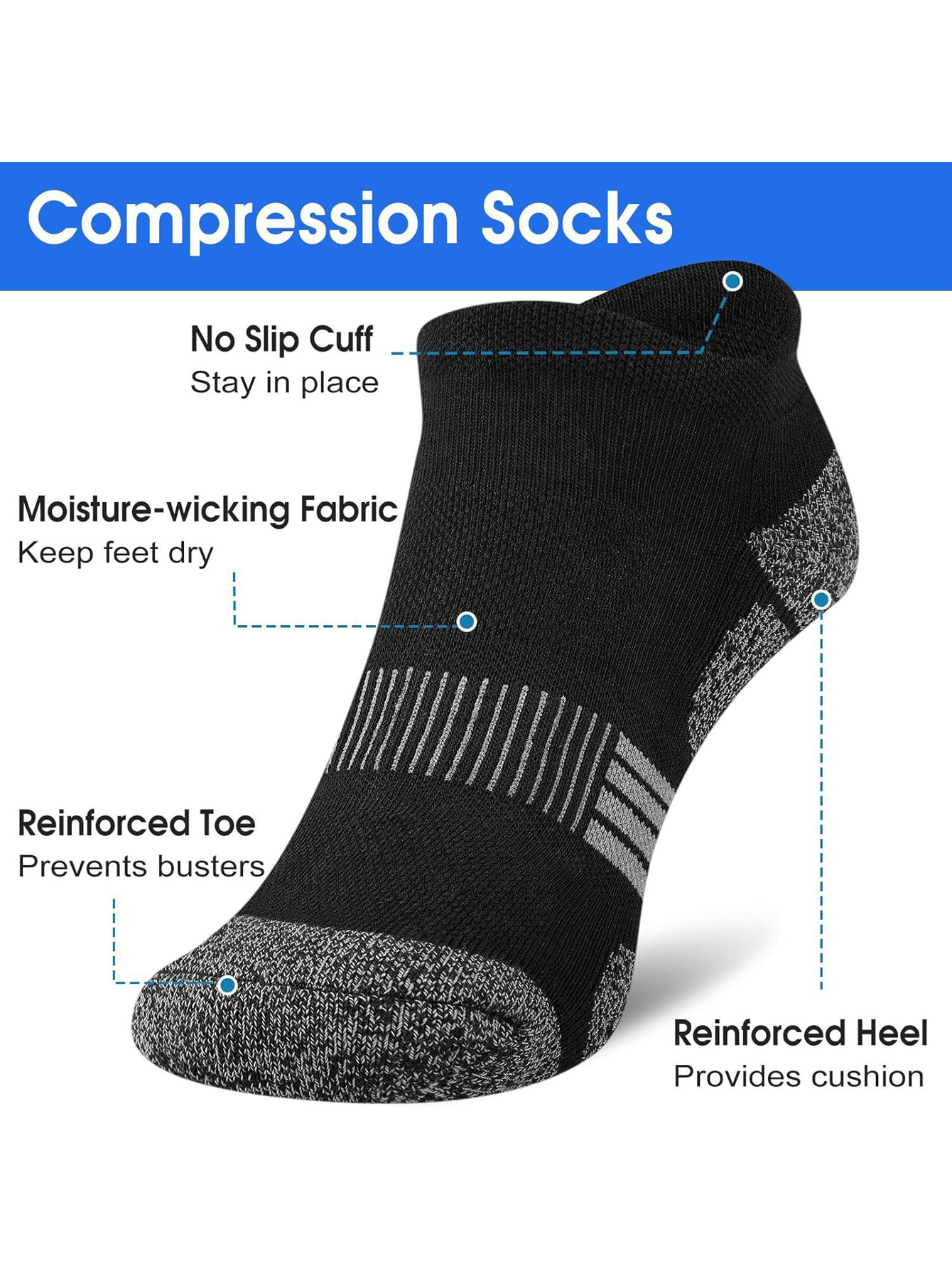 Men's Ankle Socks 6/12 Pairs B - огляд і ціна Ankle Sock Low Cut
