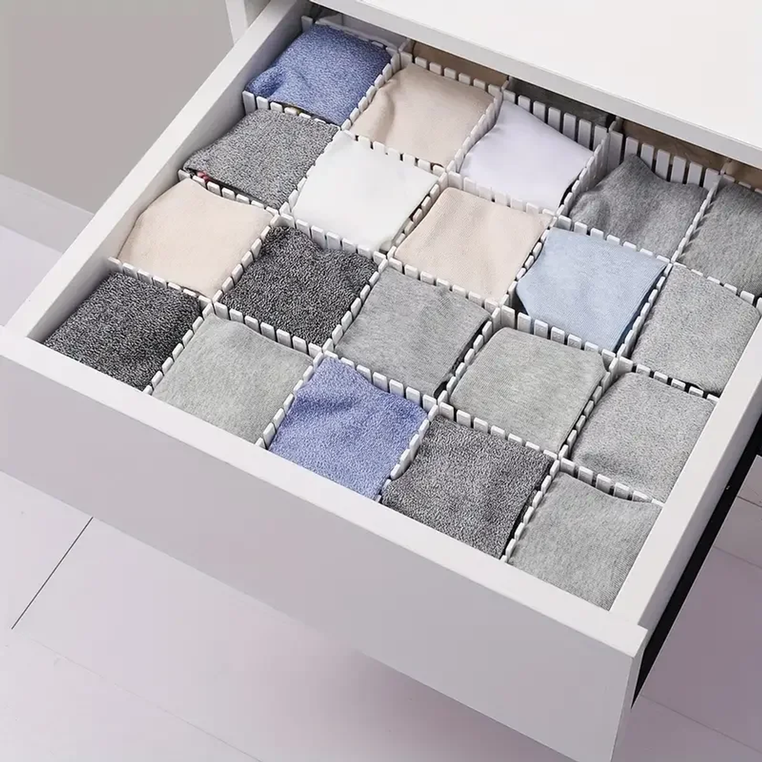 4PCS Adjustable Divider Underw - огляд і ціна Sock Organizer Tray