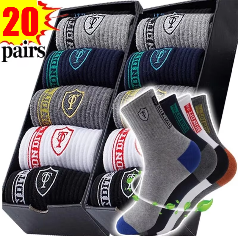 Men's 20-Pack Premium Thermal  - огляд і ціна Cotton Crew Sock Pack
