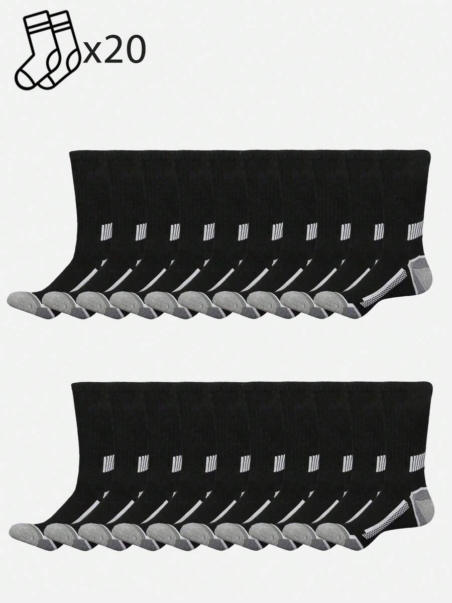 20 Pairs Mens Striped Cushione - огляд і ціна Athletic Sock Cushion