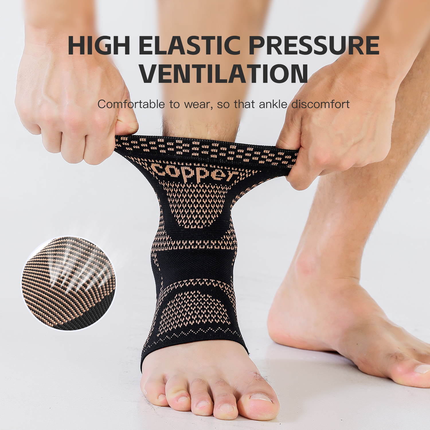 1/2 piece Copper Ankle Brace,I - огляд і ціна Ankle Brace Sock