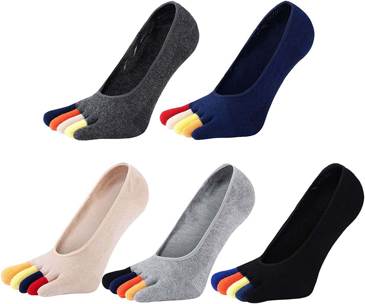 5 Pairs Colorful Loafer Socks  - огляд і ціна Invisibility Sock Loafer