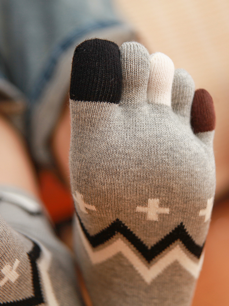 5 Pairs Four-season Pure Cotto - огляд і ціна Toe Sock Split