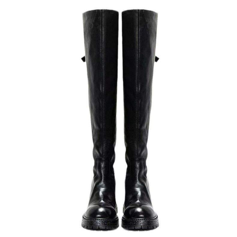 Coarse heeled high heeled boot - огляд і ціна Knee High Sock Women