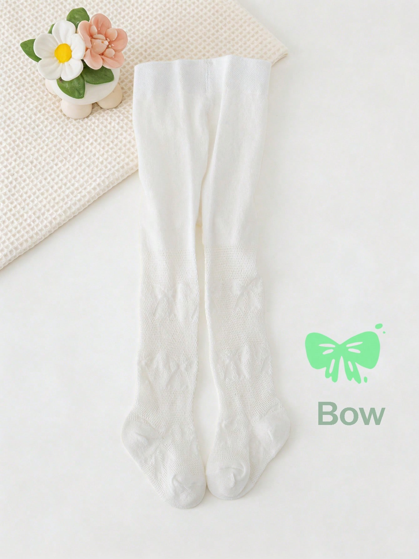3/1 Pcs Girls White Bow Print  - огляд і ціна Tights Pantyhose Sheer