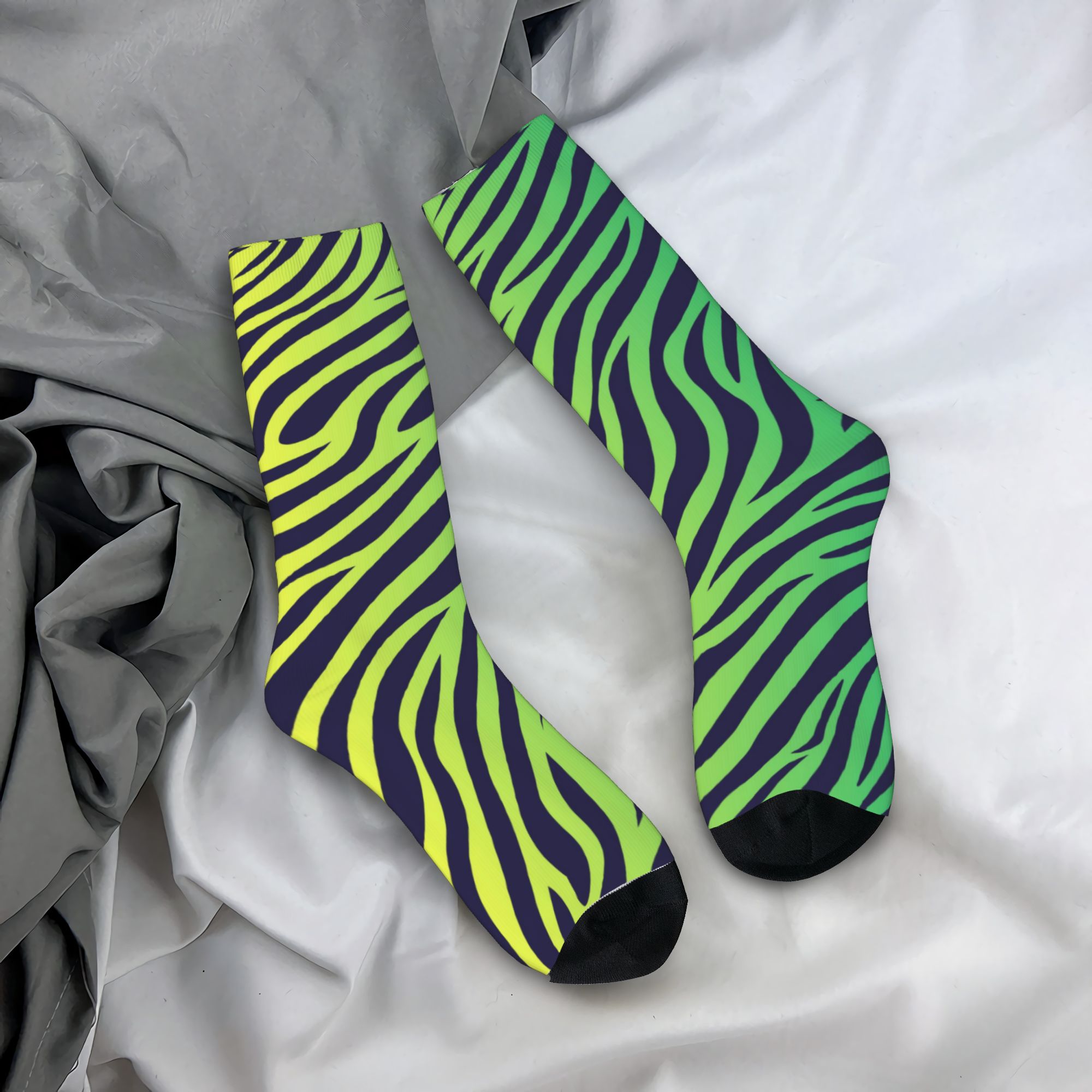 Colorful Tiger Zebra Skin Patt - огляд і ціна Dress Sock Men