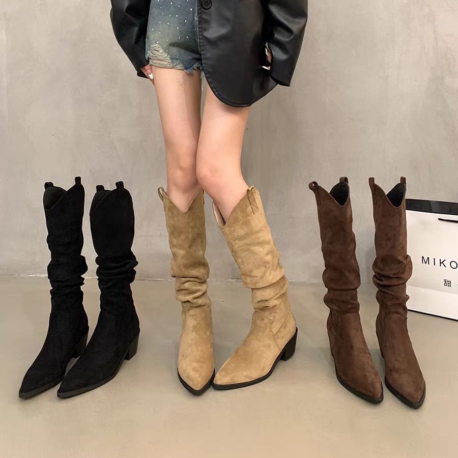 Long boots 2026 French retro c - огляд і ціна Knee High Sock Women