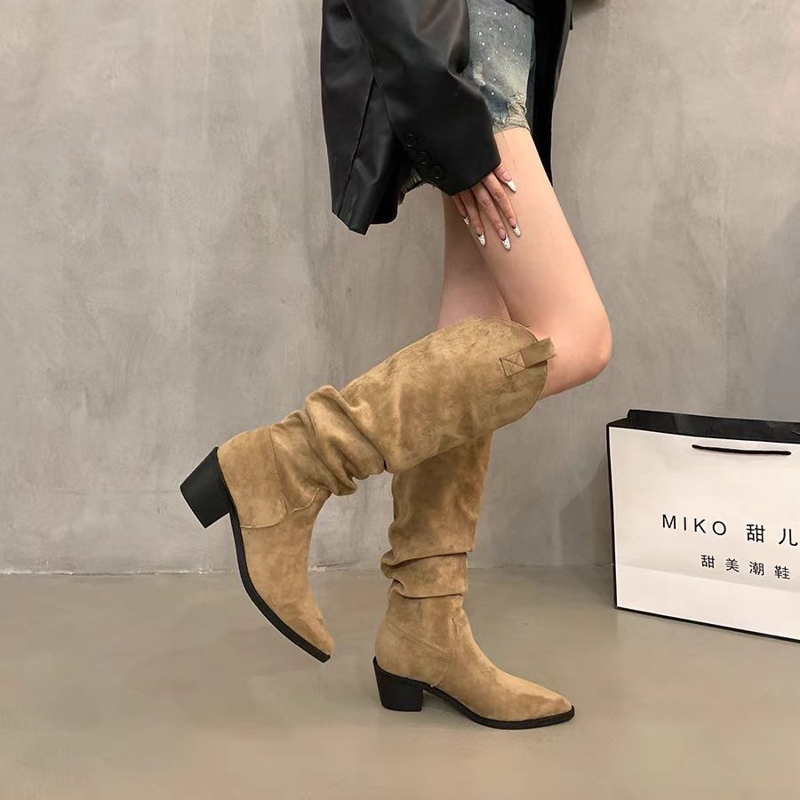 Long boots 2026 French retro c - огляд і ціна Knee High Sock Women