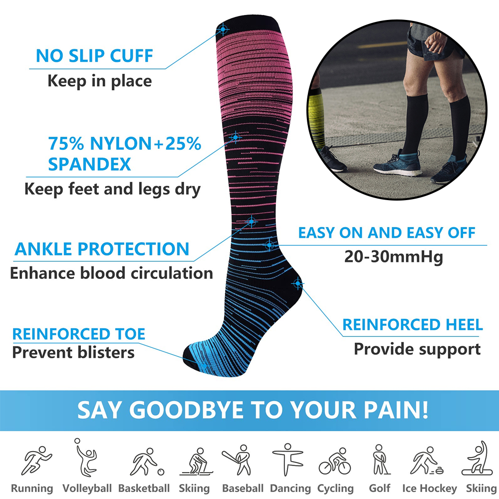 GOMOREON 6Pairs Compression So - огляд і ціна Compression Sock Medical