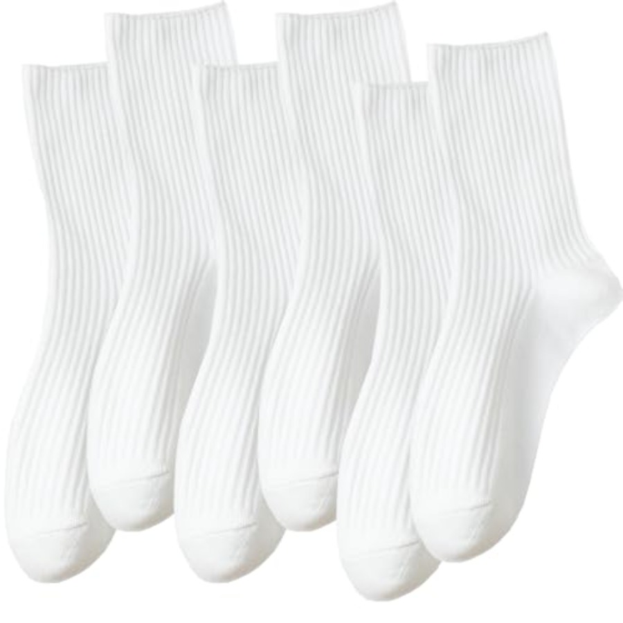 DOKUTOKU Womens Crew Socks Siz - огляд і ціна Cotton Crew Sock Pack