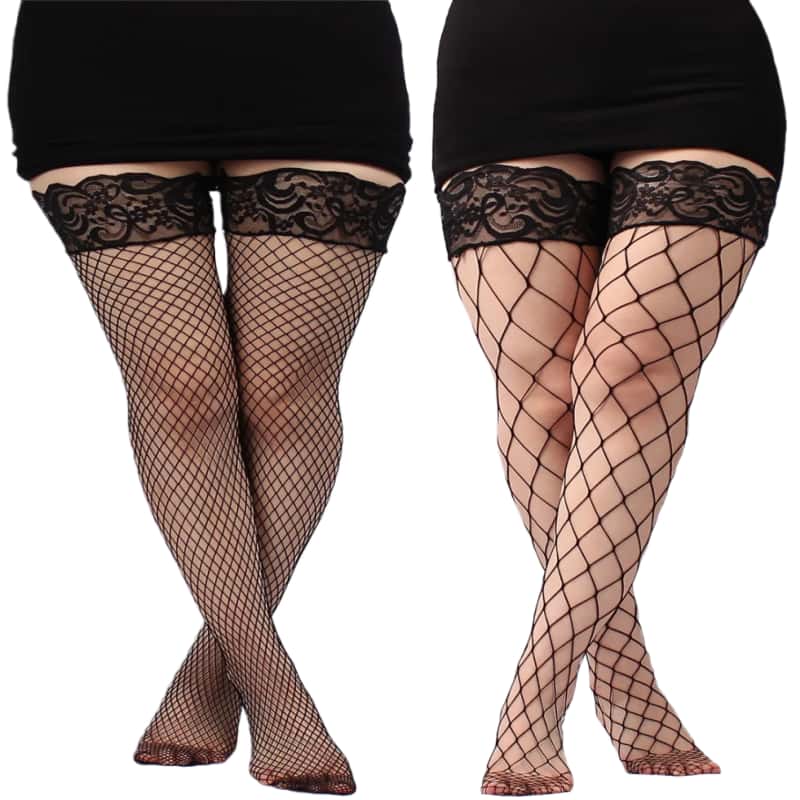 FREEAUCE Plus Size Hollow Mesh - огляд і ціна Thigh High Sock Stay Up