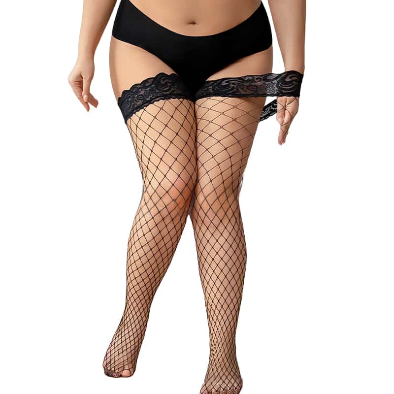 FREEAUCE Plus Size Hollow Mesh - огляд і ціна Thigh High Sock Stay Up
